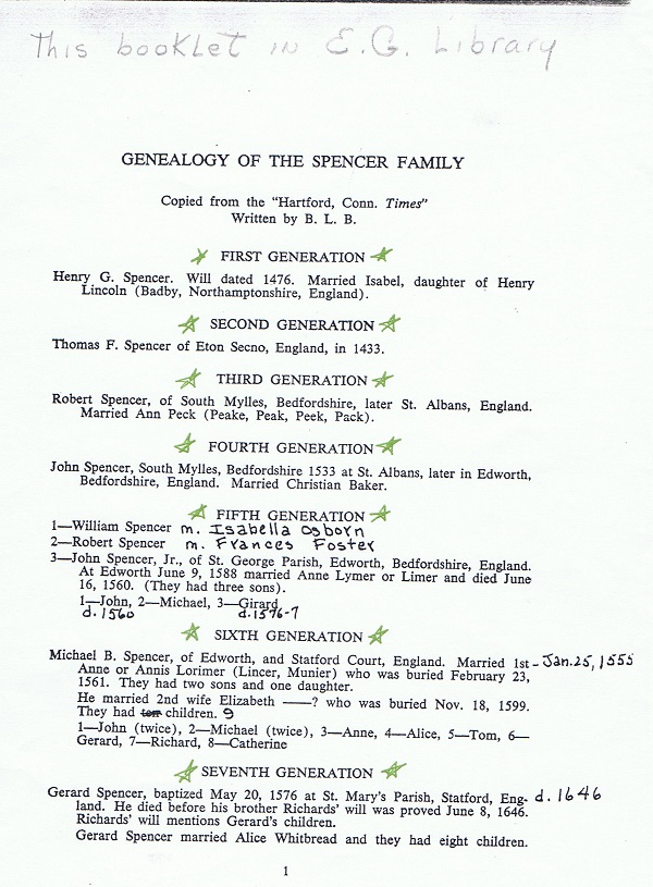 page-1-genealogy-of-the-spencer-family-booklet-in-e-g-library
